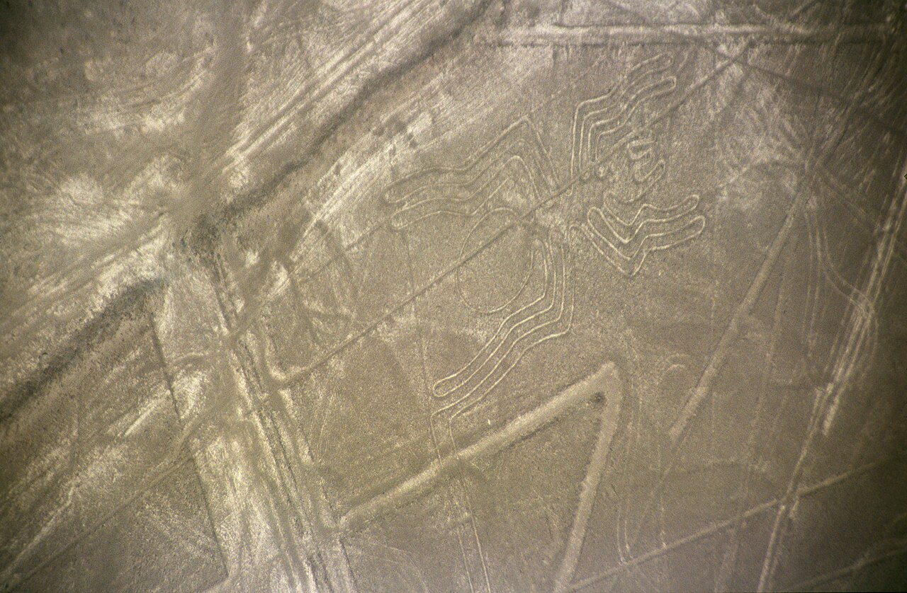 Geoglifo de la araña en la Pampa de Nazca